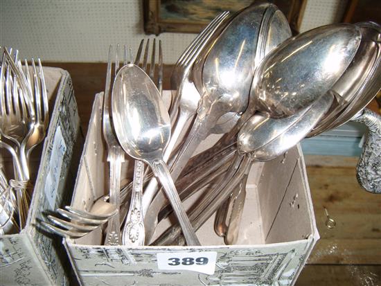 Georgian silver spoons and forks etc.